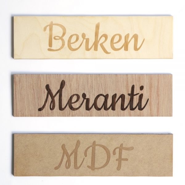 Hout soorten graveren