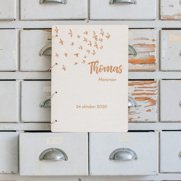 Houten Bewaarboek Birds