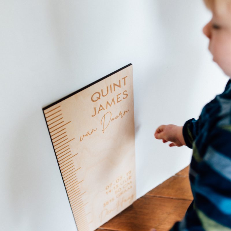 Houten Geboorte Meetlat