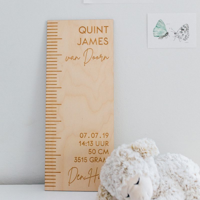 Houten Geboorte Meetlat