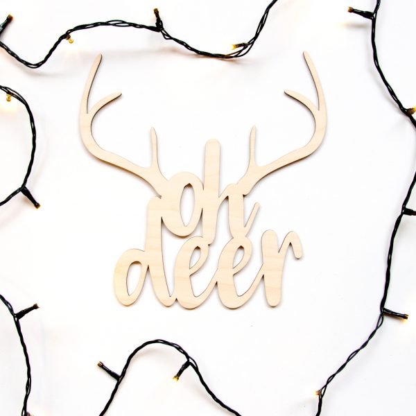 Houten tekst Oh deer