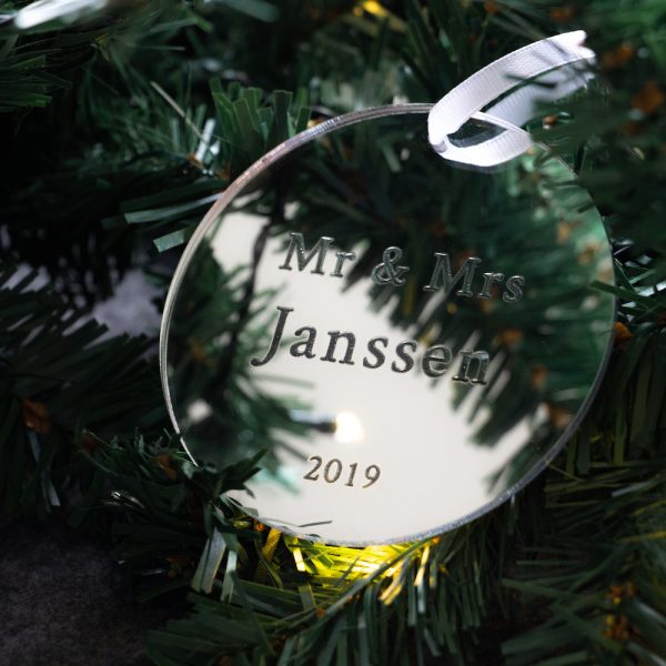 Kerstbal Mr & Mrs