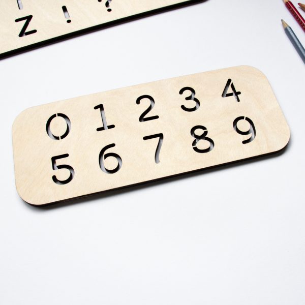 Houten Sjabloon Cijfers leren schrijven