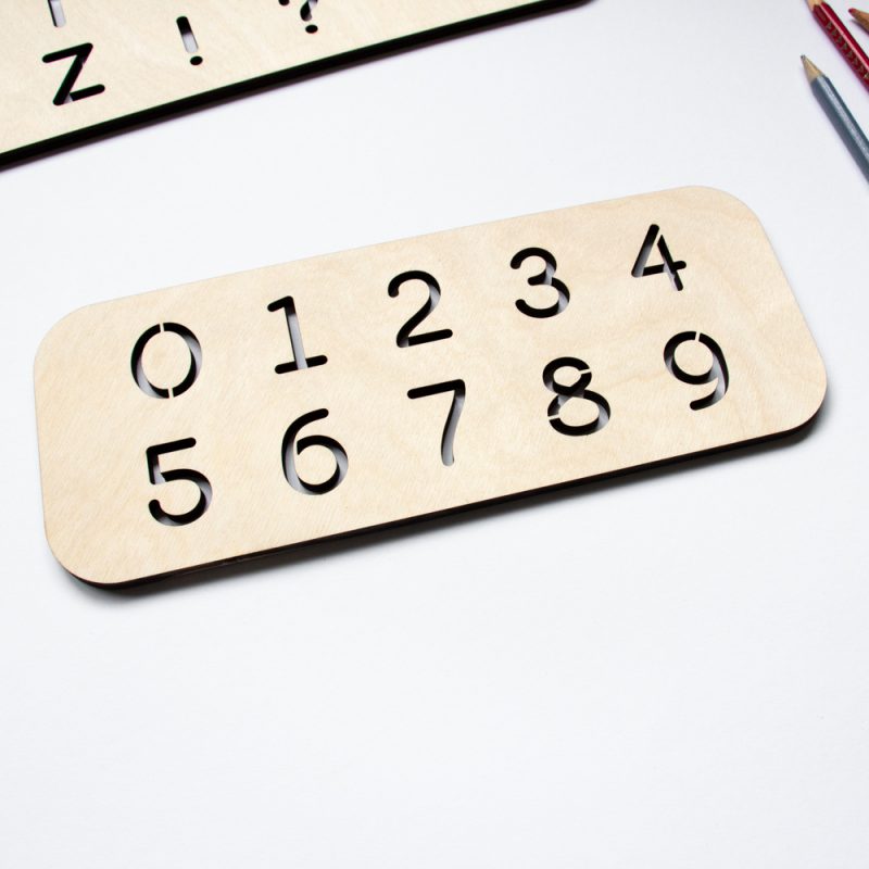 Houten Sjabloon Cijfers leren schrijven