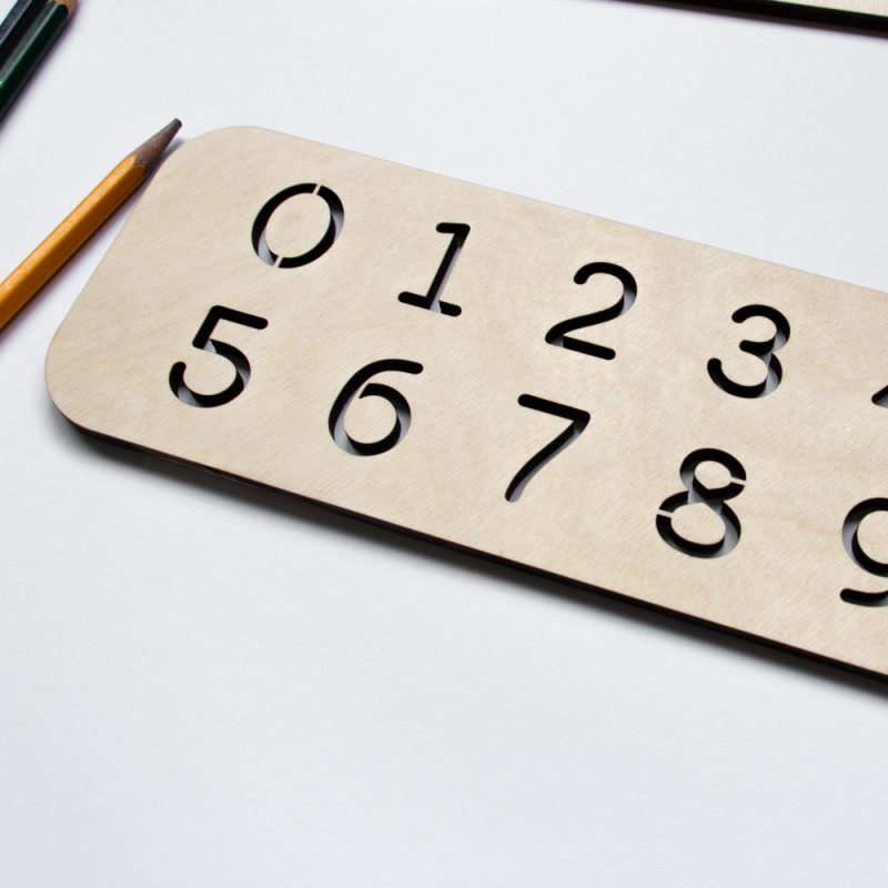Houten Sjabloon Cijfers leren schrijven