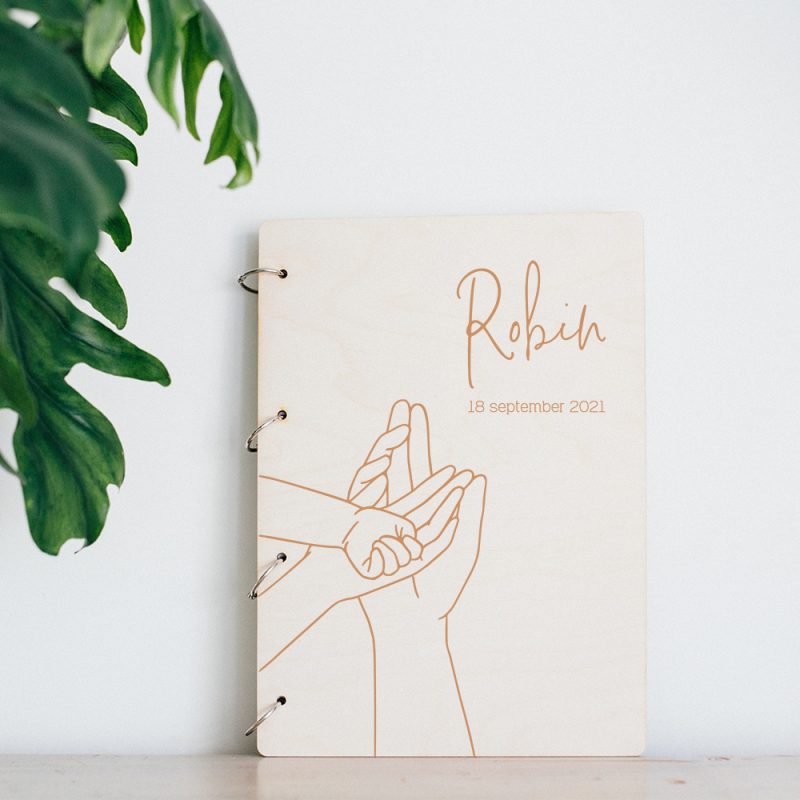 Houten Bewaarboek - Loving Hands - Afbeelding 3