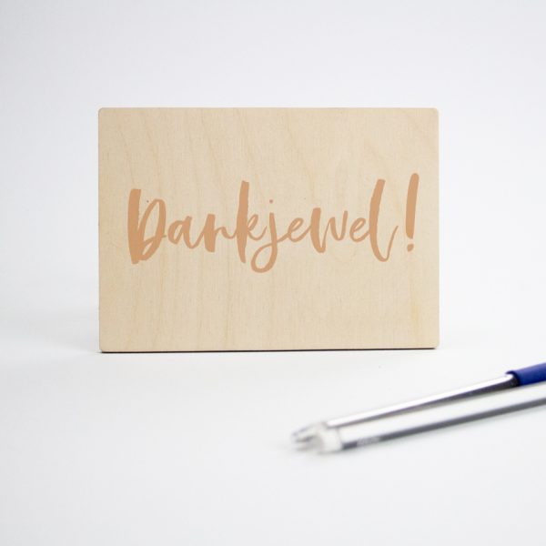 Houten Kaart Dankjewel