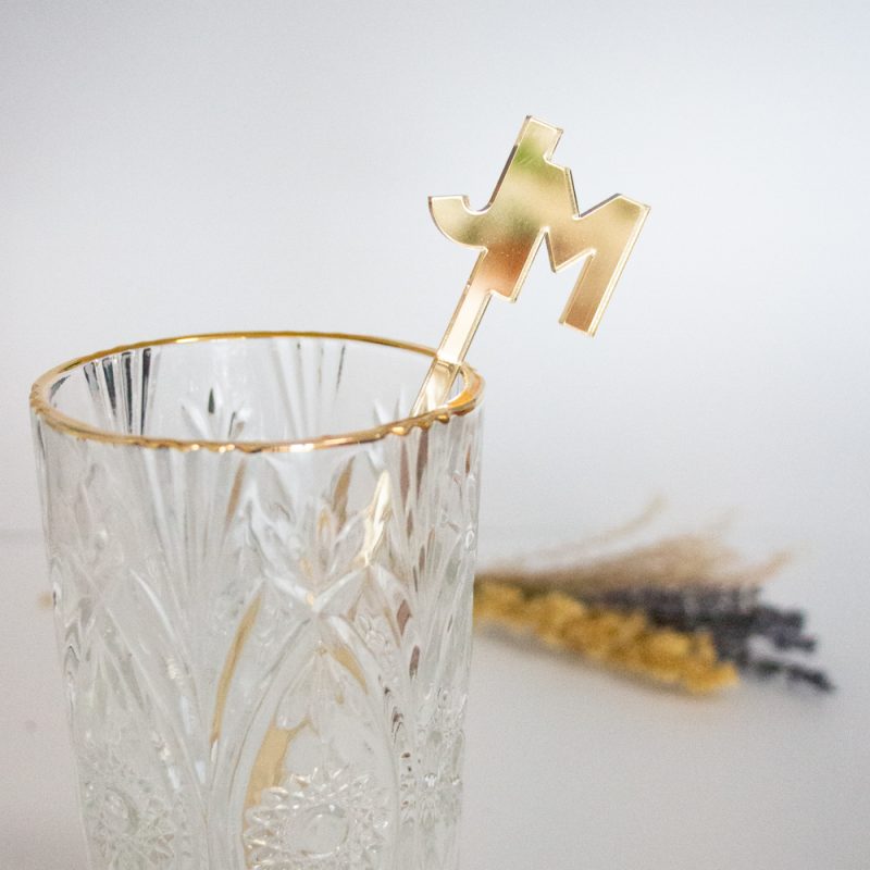 Roerstaafjes Acryl Initialen