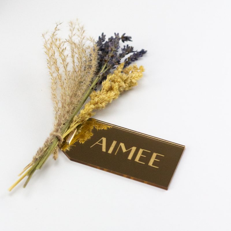 Gasten Naamkaartjes Gegraveerd Label Acryl