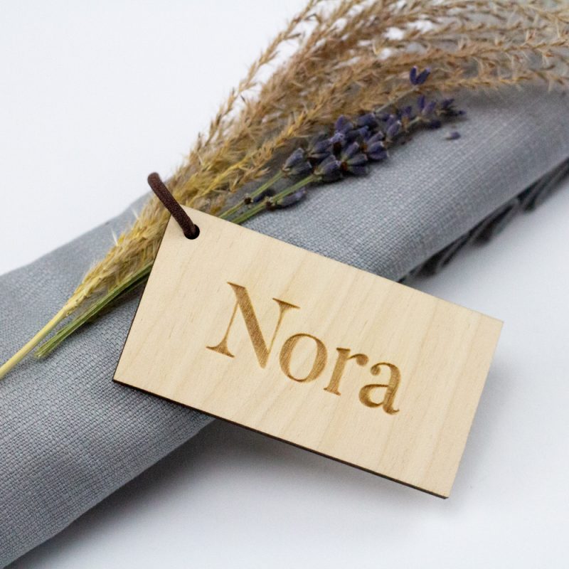 Gasten Naamkaartjes Gegraveerd Hout - Afbeelding 4