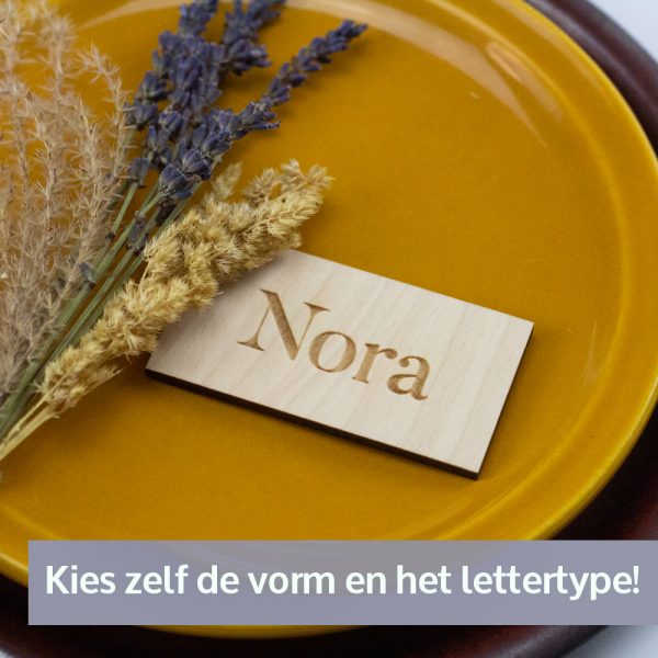 Gasten Naamkaartjes gegraveerd