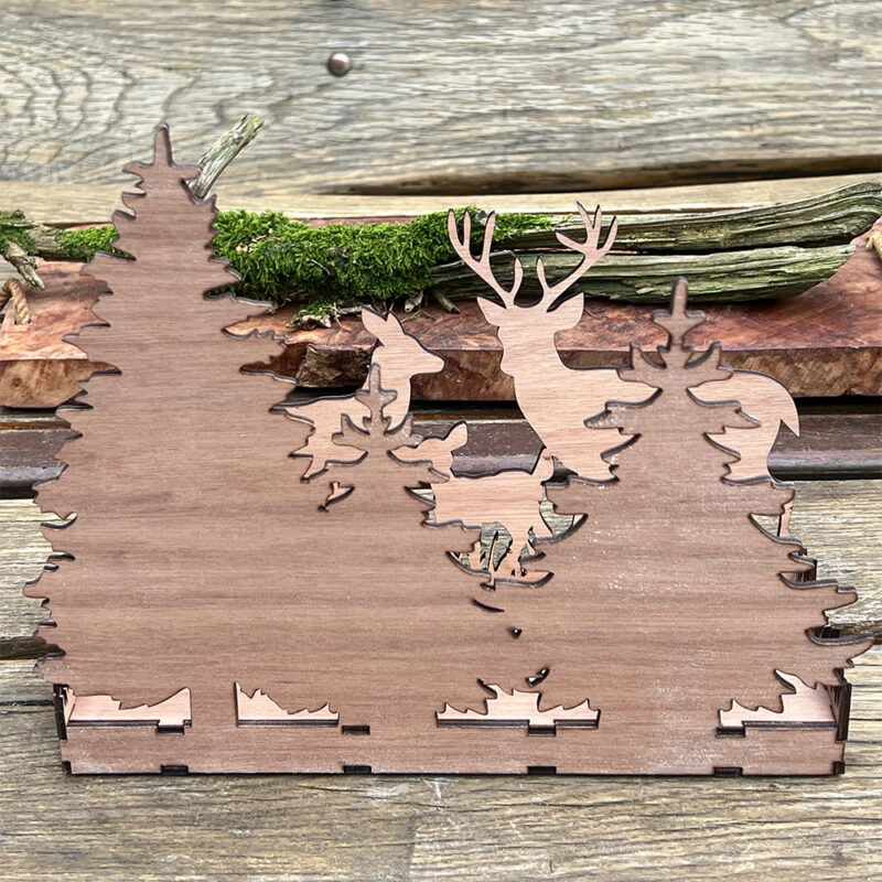 Waxinelichthouder met hertjes