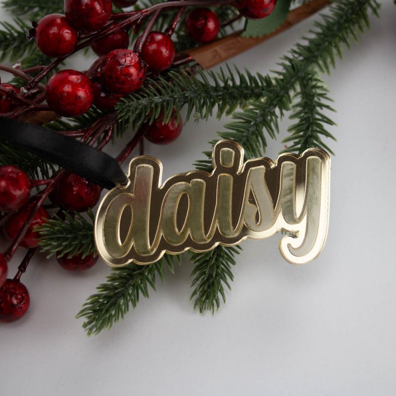 Kerstbal Naamhanger Gegraveerd