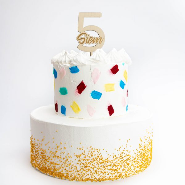 Taarttopper Cijfer met naam