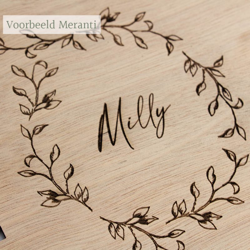 houten notitieboek moederdag vaderdag bloem - Afbeelding 4