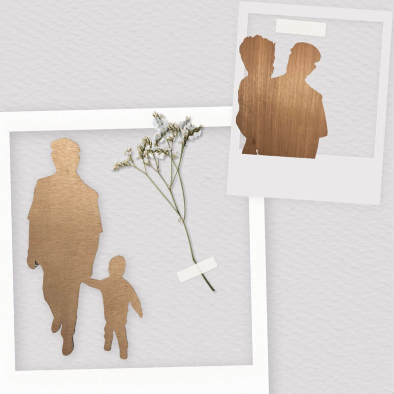 Wanddecoratie Houten Foto Silhouet