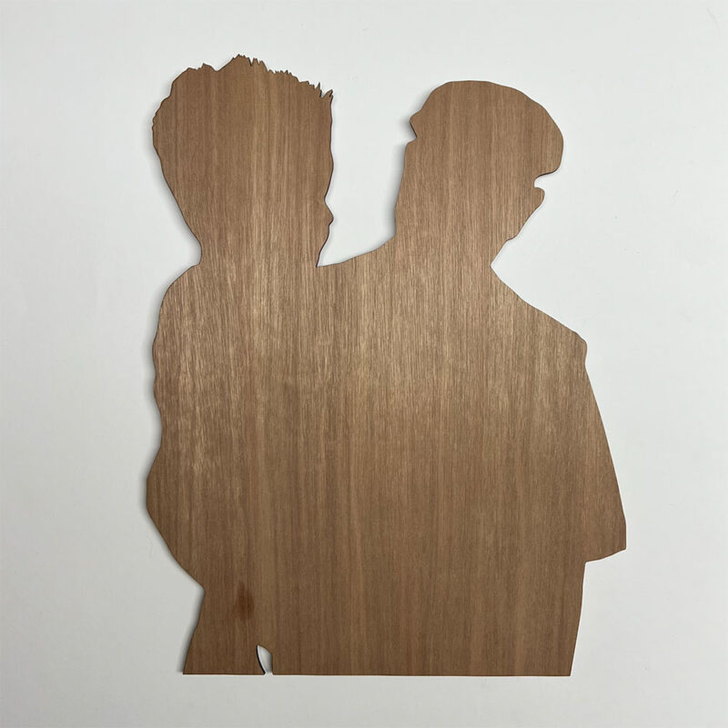 Wanddecoratie Houten Foto Silhouet